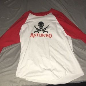 Anti hero raglan tshirt large